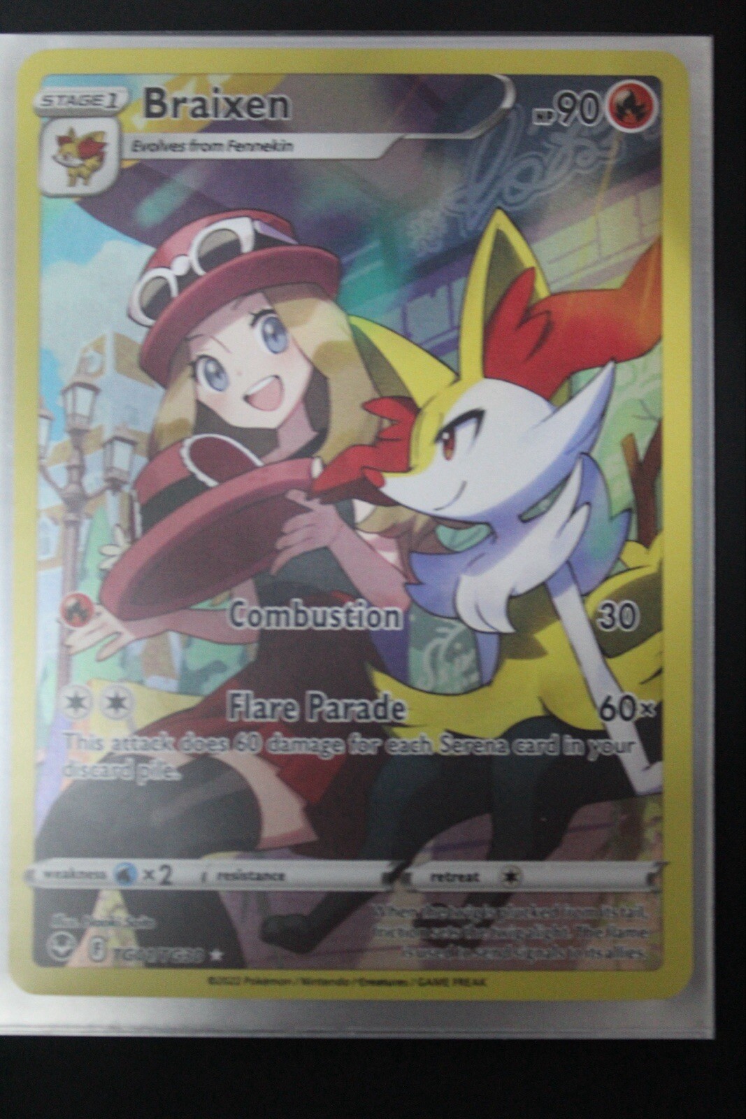 Pokémon TCG Braixen Swsh12: Silver Tempest Trainer Gallery TG01/TG30