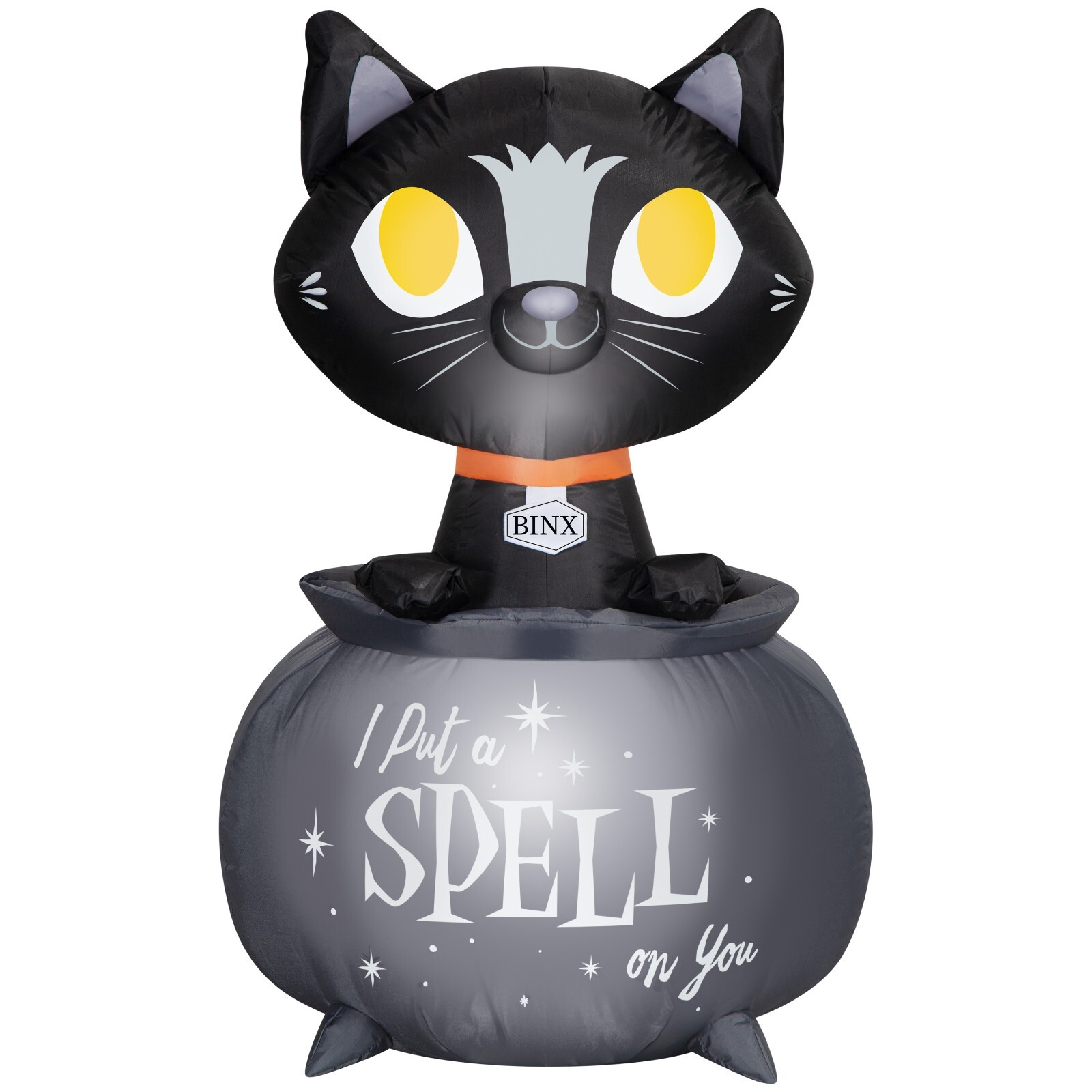 Gemmy 3.5’ Hocus Pocus Binx with Calderon Scene Halloween Airblown Inflatable