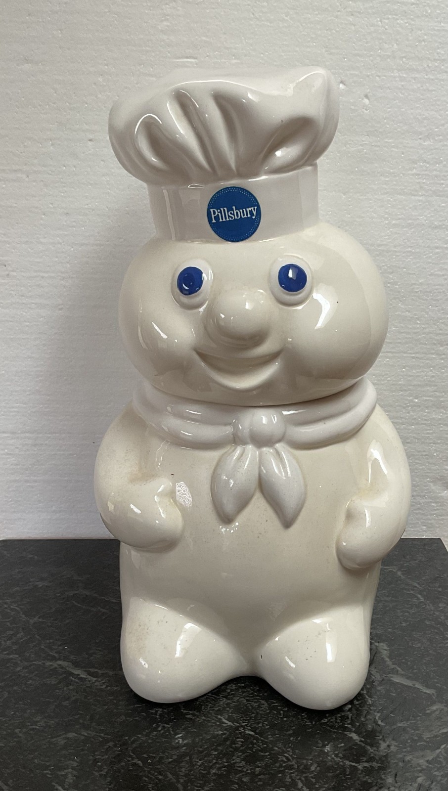 Vintage 1988 Pillsbury Doughboy Ceramic Cookie Jar Benjamin & Medwin 12\