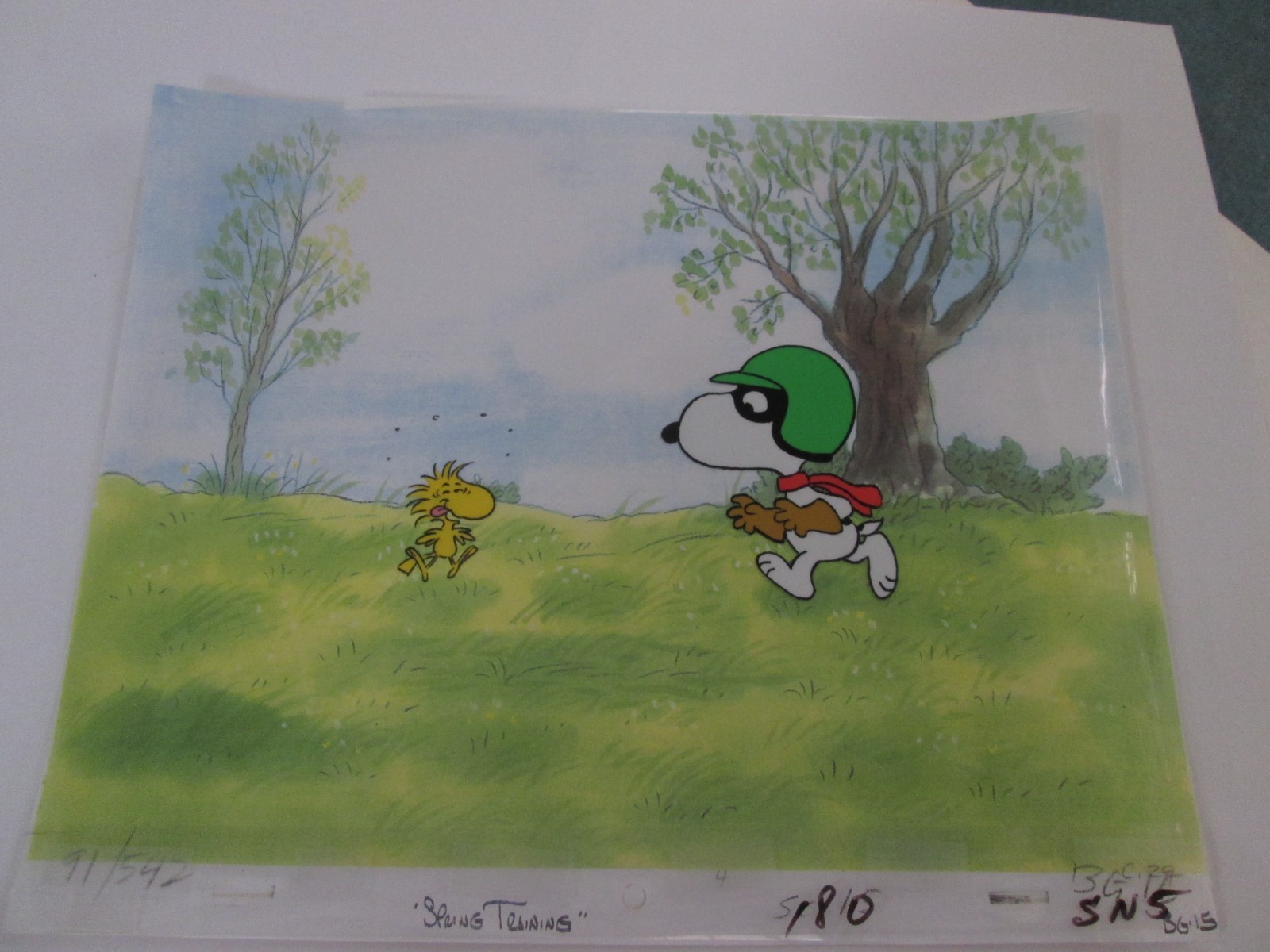 Snoopy & Woodstock Cel 1975 You're a Good Sport, Charlie Brown