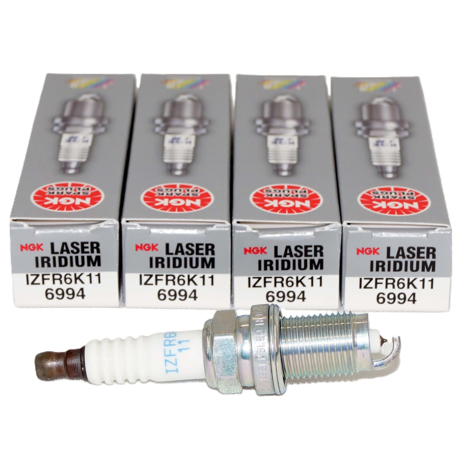 NGK Laser Iridium Spark Plugs 4 Pack IZFR6K11 6994