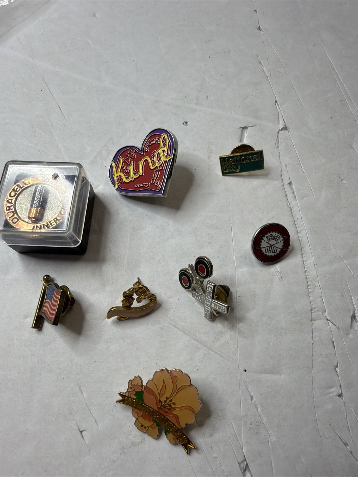 Lot of 8 Small Vintage Lapel Pins