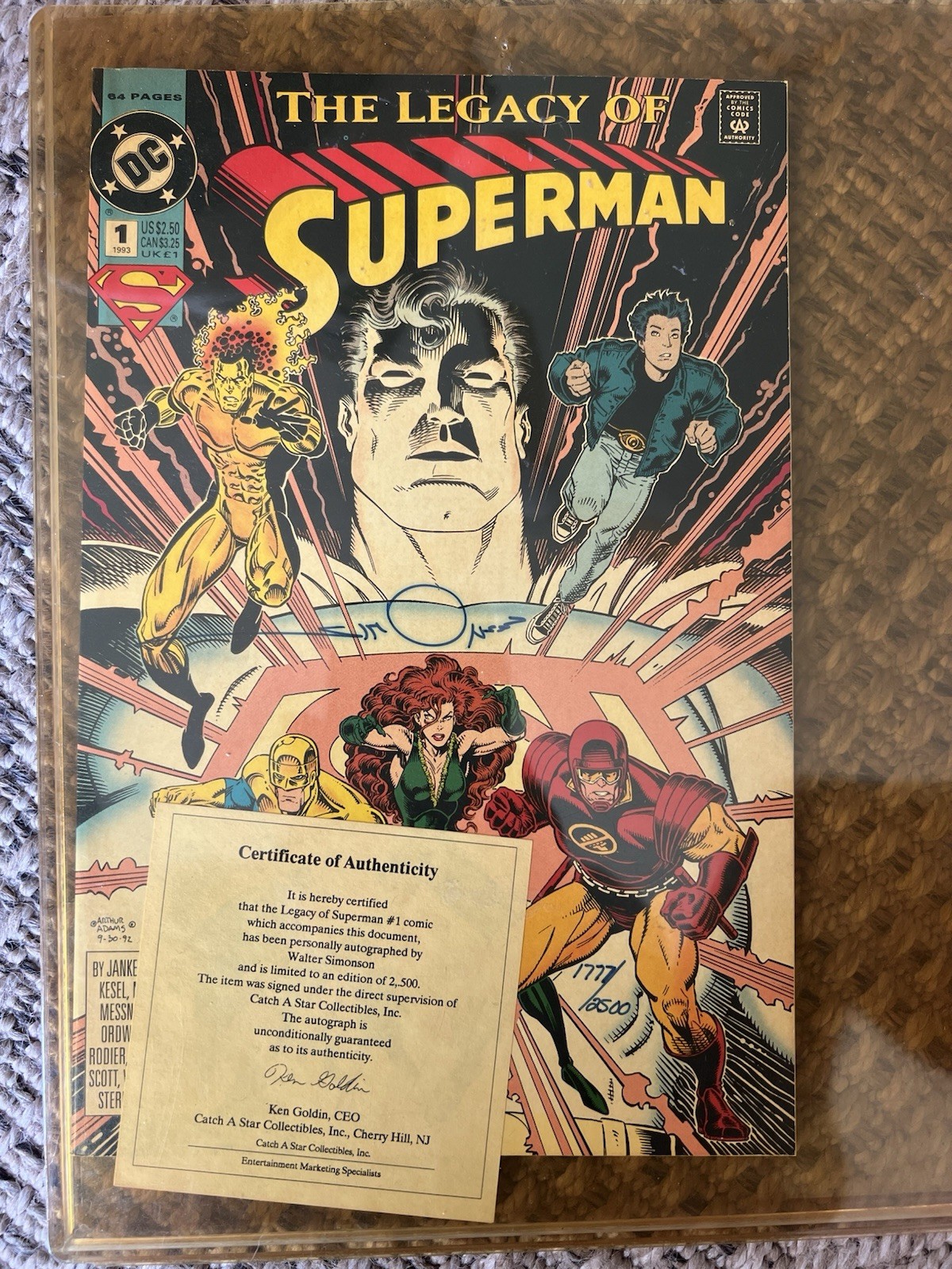 DC Comics The Legacy of Superman #1 Signed Walter Simonson Limited Edition COA 