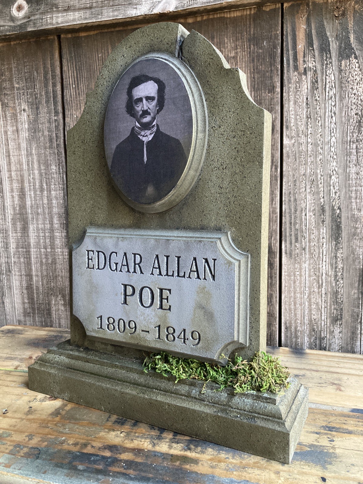 Halloween Edgar Allan Poe Tombstone Cemetery Gothic Gravestone 