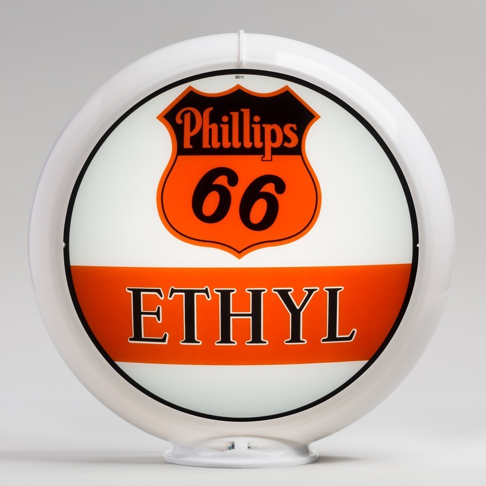 Phillips 66 Ethyl Bar Gas Pump Globe 13.5