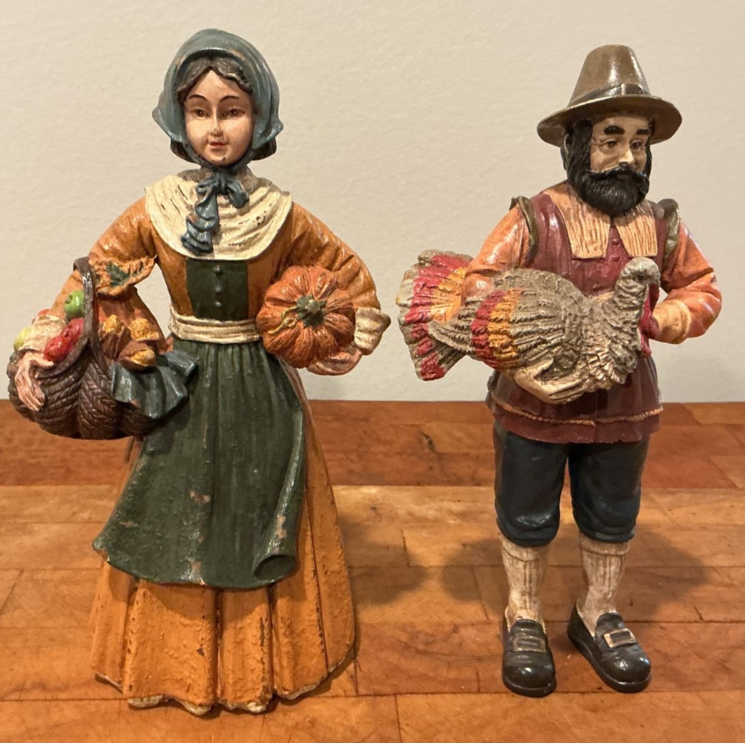Unique Rare & Hard to Find Pilgrim Man and Woman Thanksgiving 9\
