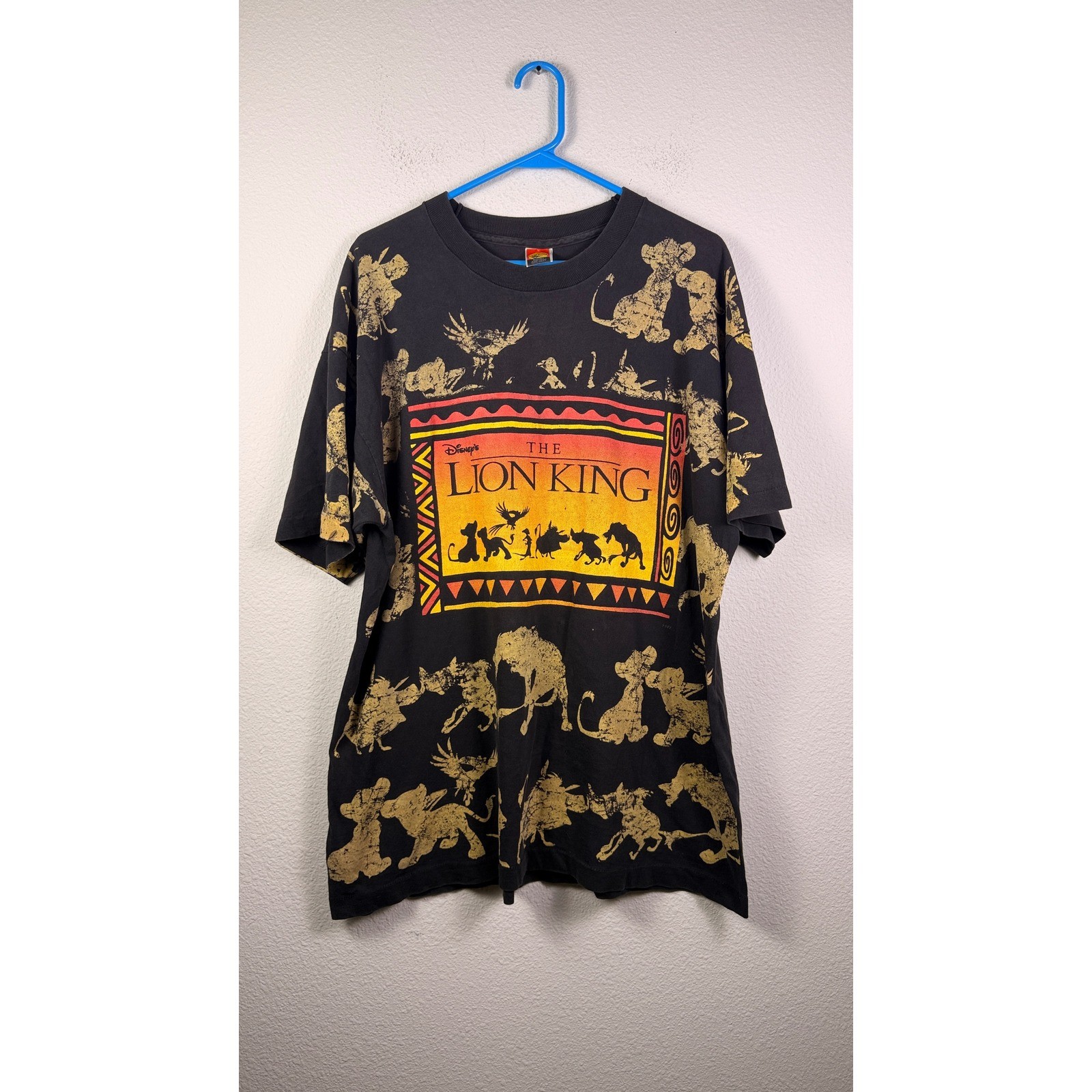 Vintage 1994 Disney The Lion King All Over Print Shirt AOP Jerry Leigh OSFA