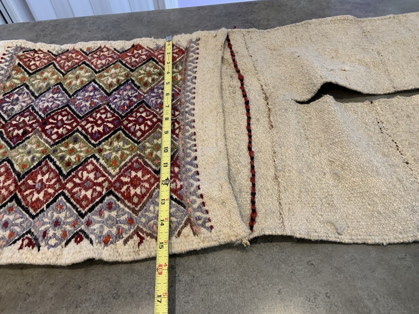 Antique Anatolian Camel Saddle Bag Turkish Wool Hand Woven Large 48”x16” Beauty