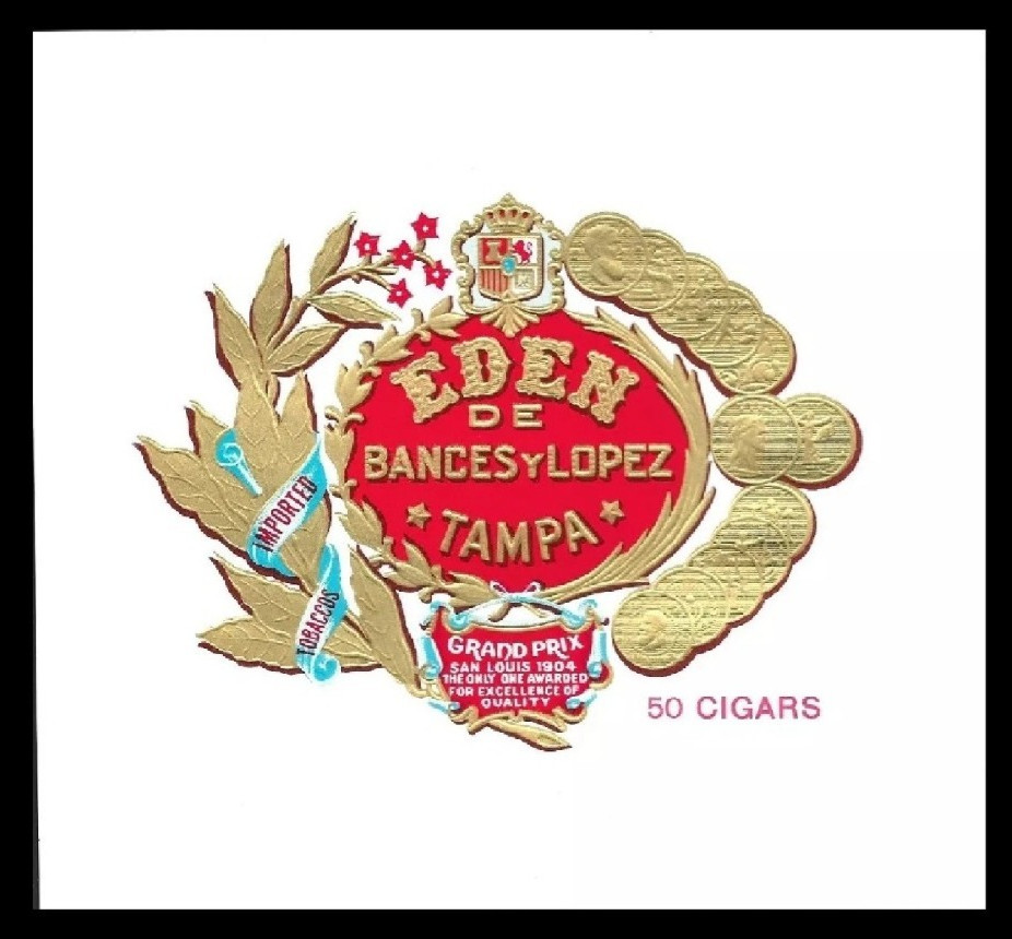 Vintage Tampa Cigar Box Label \