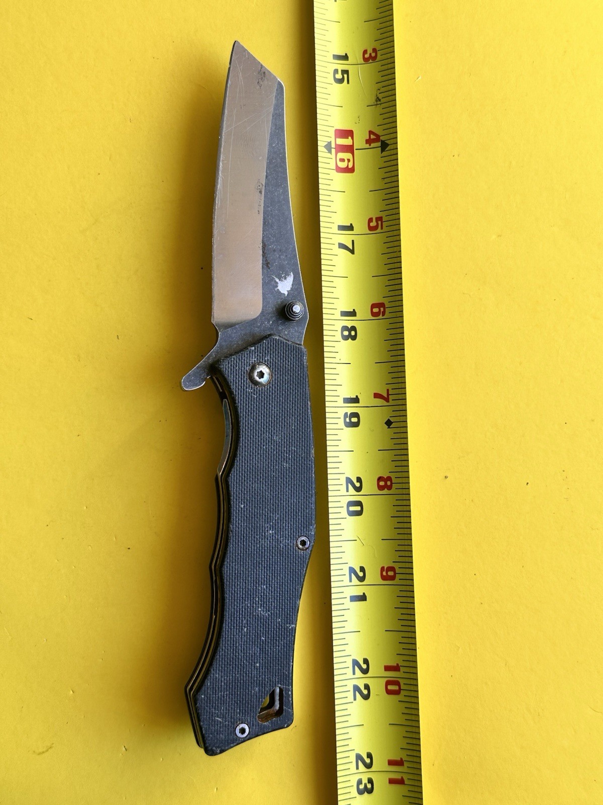 RAVENCREST TACTICAL Knife Flipper Liner Lock BLACK G10 Handles 440C Steel Tanto