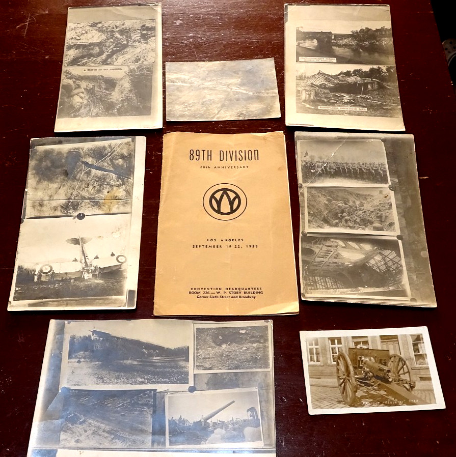 1938 WWI 89TH DIVISION 20th Anniversary Luncheon Program with WWI Photos VETS