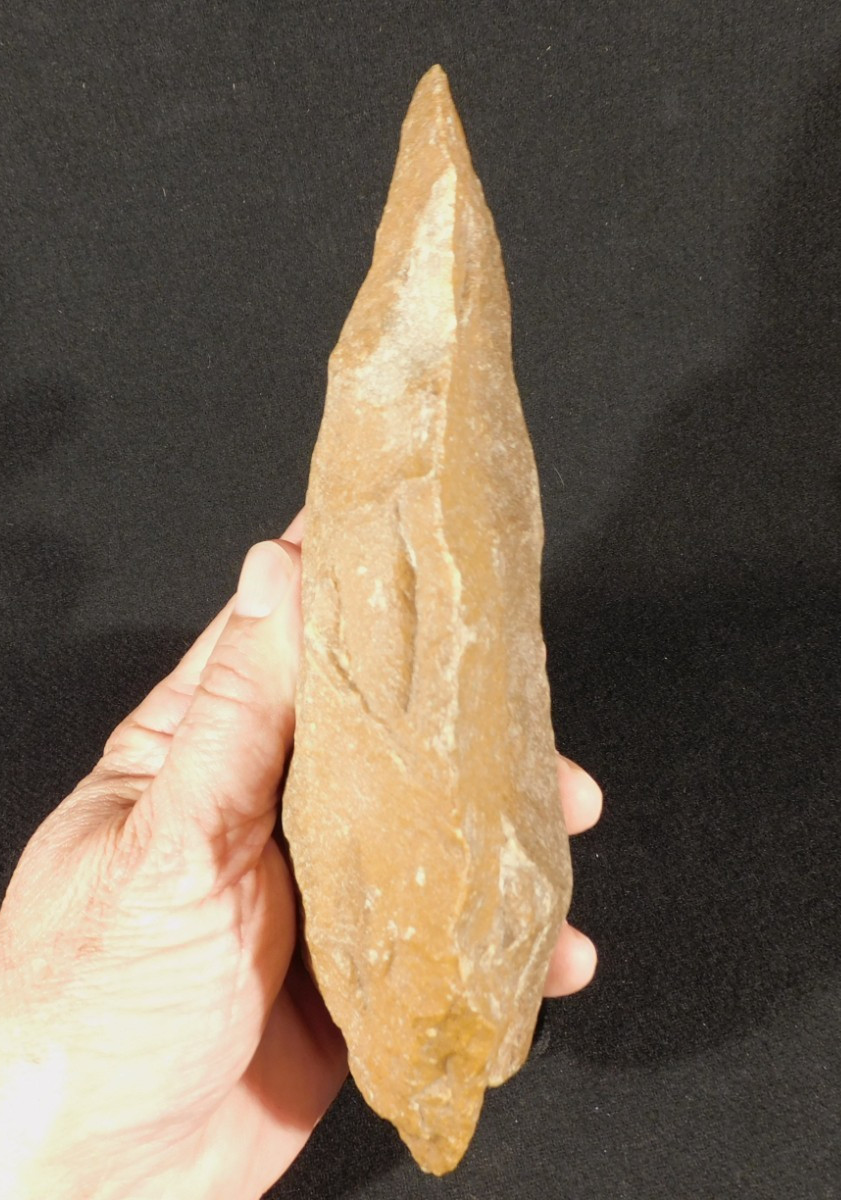 HUGE One Million Year Old Early STONE Age ACHEULEAN HandAxe Morocco 970gr