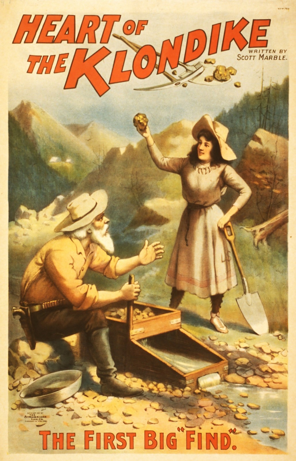 Heart of the Klondike - Gold Rush - Vintage Theater Poster - 5 x 7 in Print