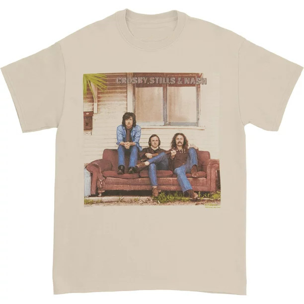 Crosby Stills Nash Young 1969  Men's Vintage All size Sand Shirt