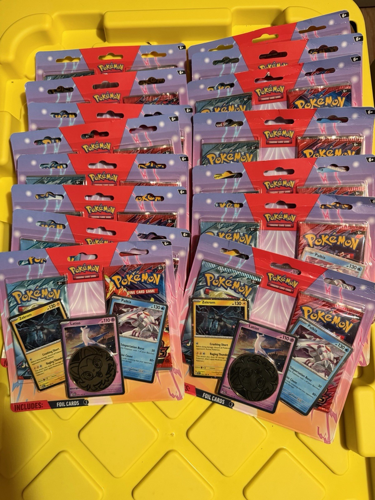 Lot of 10 Enhanced 2-Pack Blister Pack Latios Zekrom & Palkia Pokemon TCG