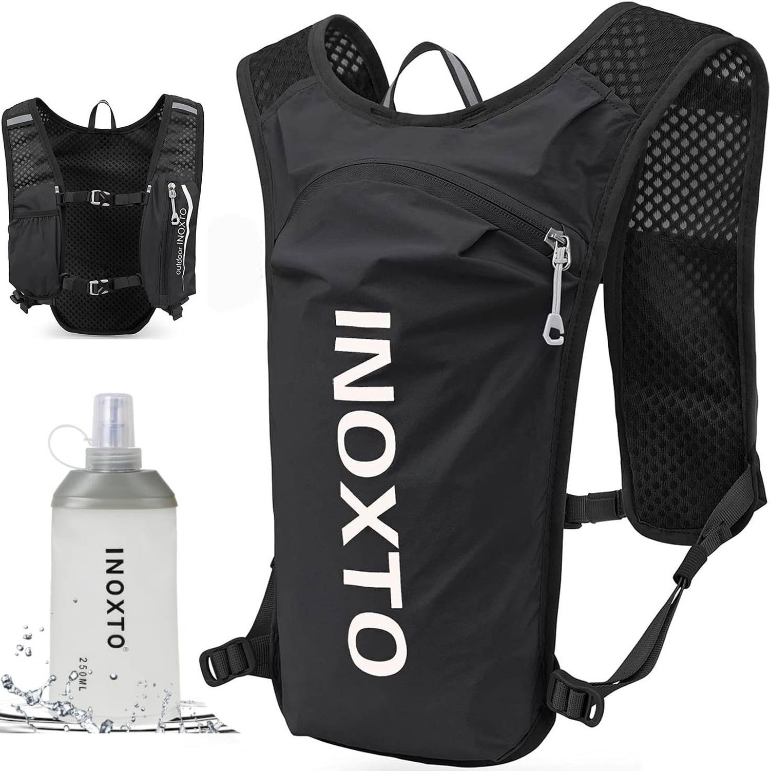 INOXTO Running Hydration Vest ,Lightweight Insulated Pack with 250ml Soft Fla... INOXTO Running Hydration Vest ,Lightweight Insulated Pack with 250ml Soft Fla...