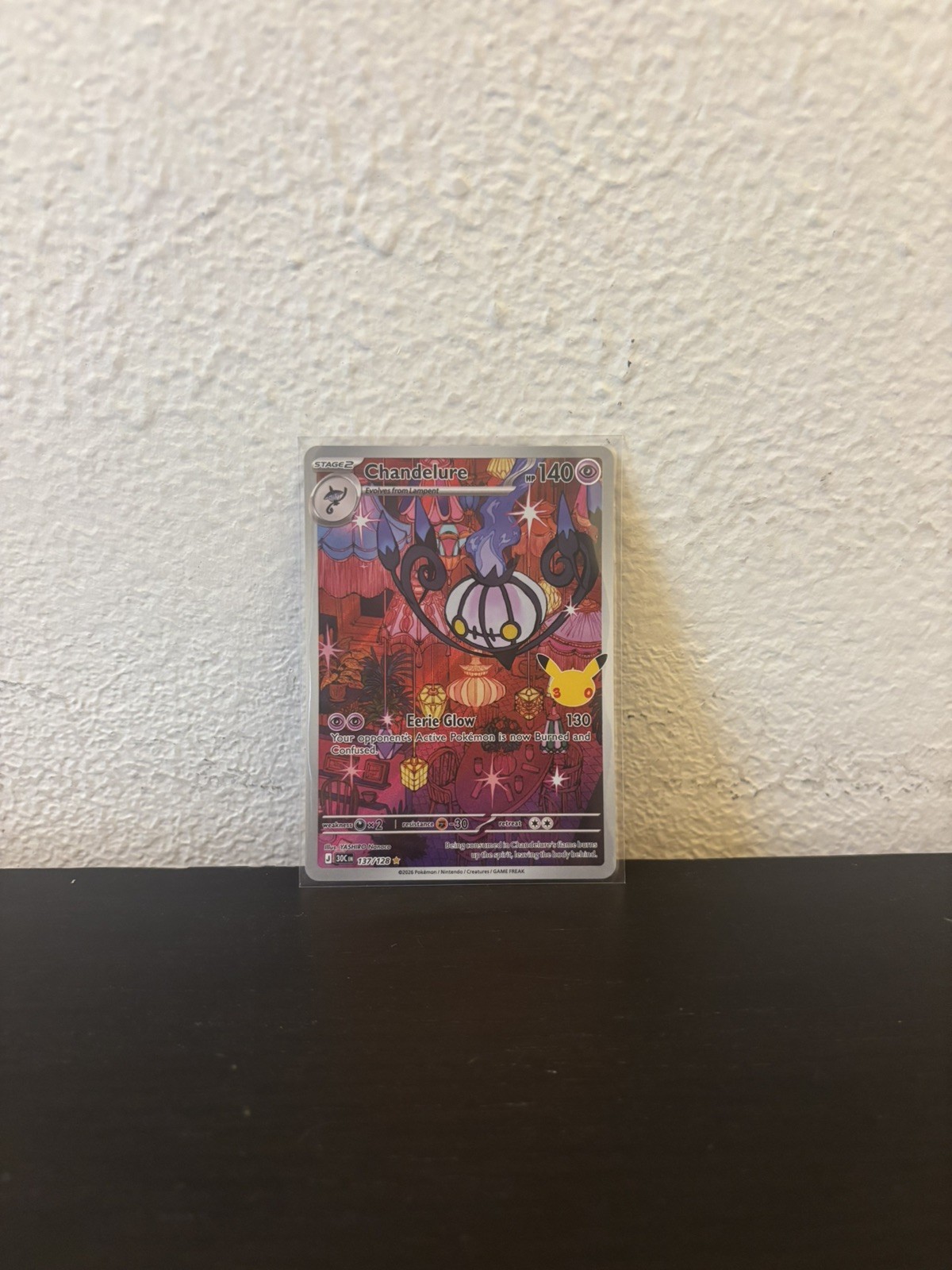 137/128 Chandelure : Illustration Rare Card : ME05.5 30th Celebration : Pokemon