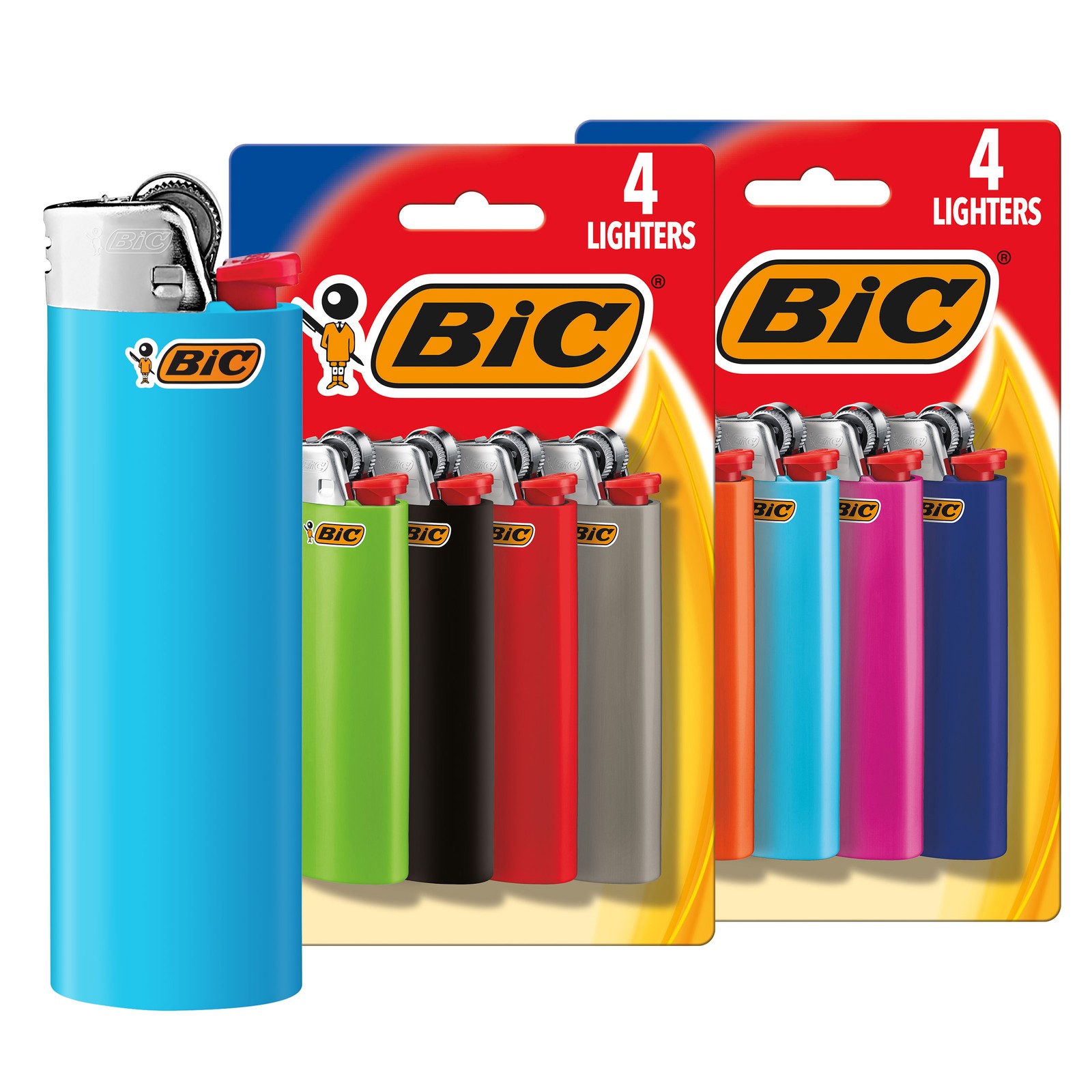 BIC Classic Lighter, Assorted Colors, 8-Pack (colors and packaging may vary)