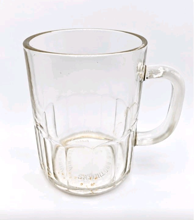 Vintage Frings Brothers Philadelphia Glass Beer Stein Mug Advertising Rare