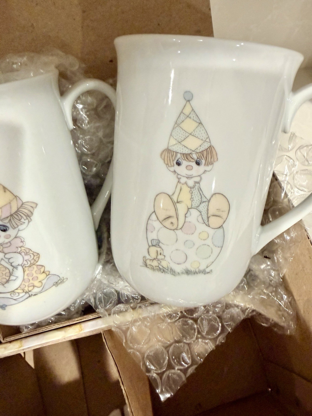 Precious Moments Enesco Clown Mugs - Set of 6