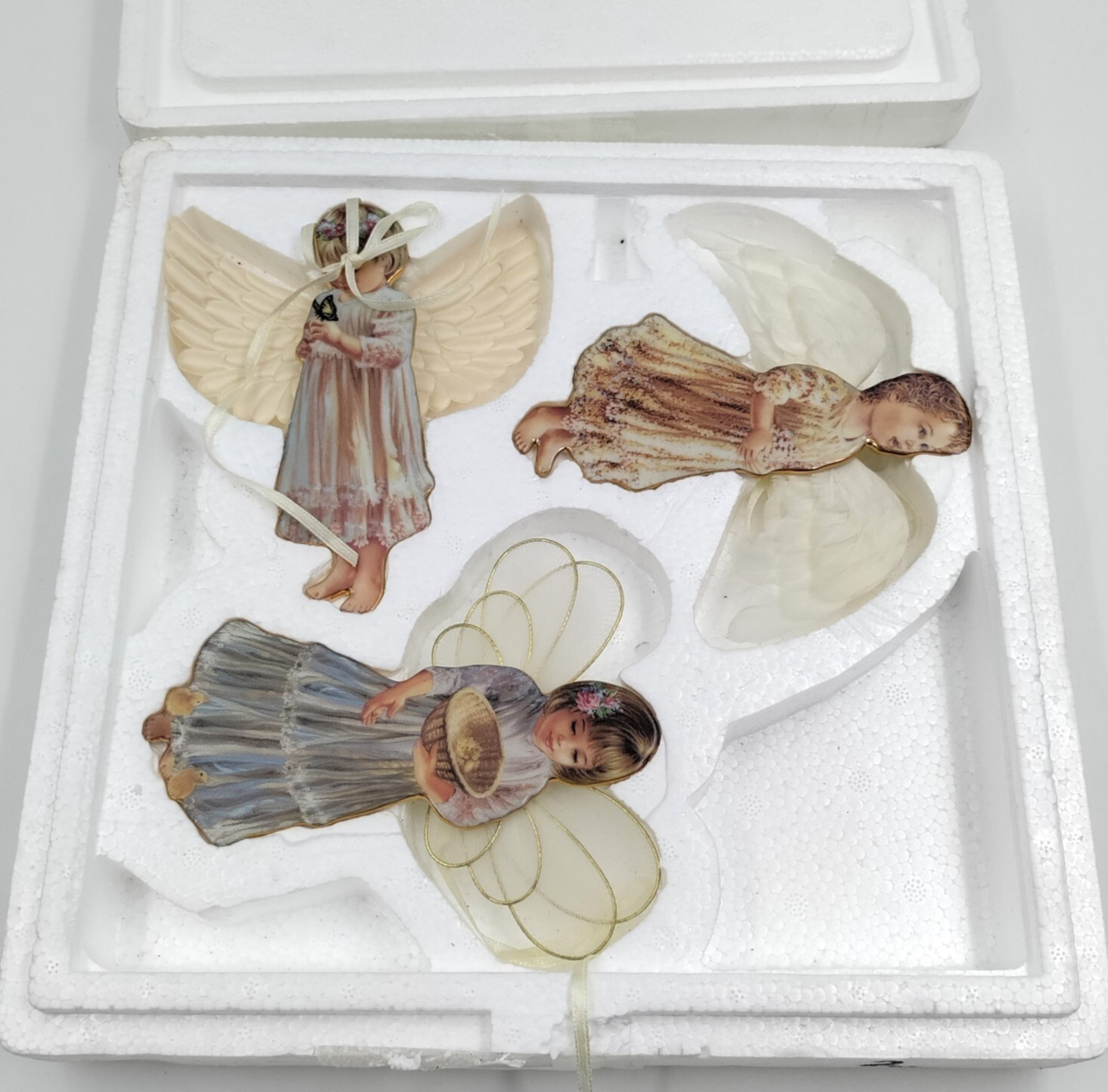 Vtg 3 Bradford Edition Heaven’s Little Angels Ornaments Set #2