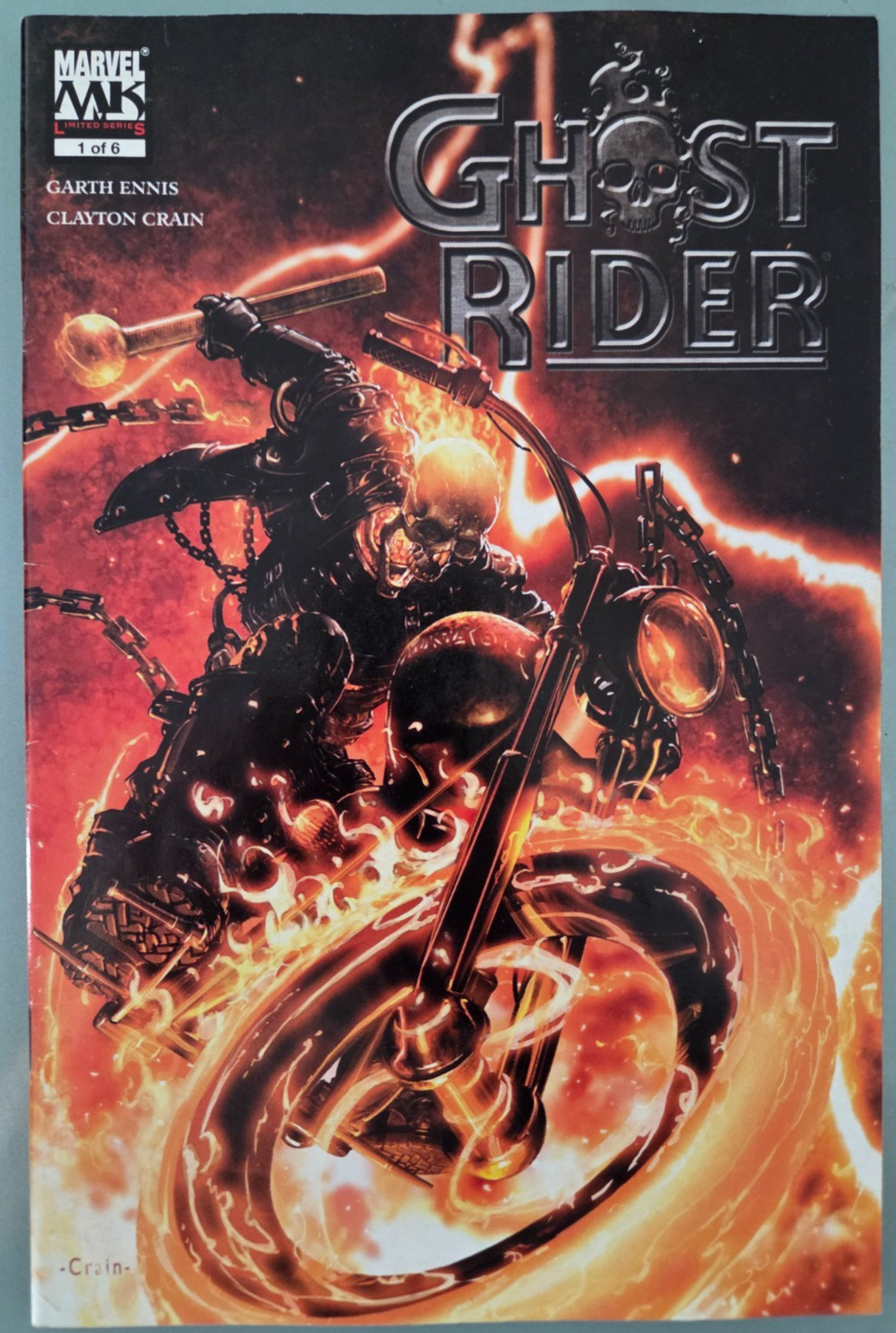GHOST RIDER SET OF 4 ISSUES (2005) MARVEL COMICS #1 3 4 6 ENNIS CLAYTON CRAIN