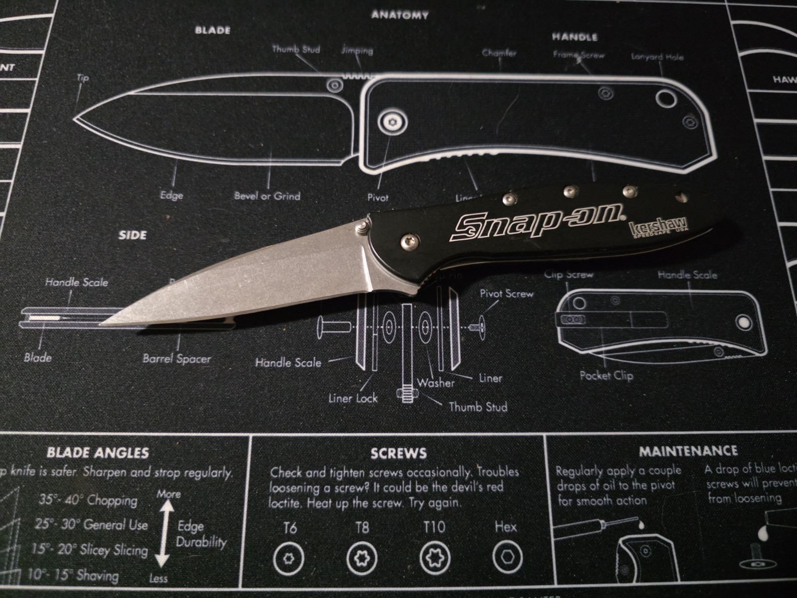 Kershaw Leek 1660SWBLKSO Snap-On Pocket Knife Black Plain Edge Stonewashed #100 Kershaw Leek 1660SWBLKSO Snap-On Pocket Knife Black Plain Edge Stonewashed #100