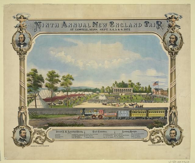 Ninth annual New England Fair, at Lowell, Mass., Sept. 3, 4, 5 & 6 1872