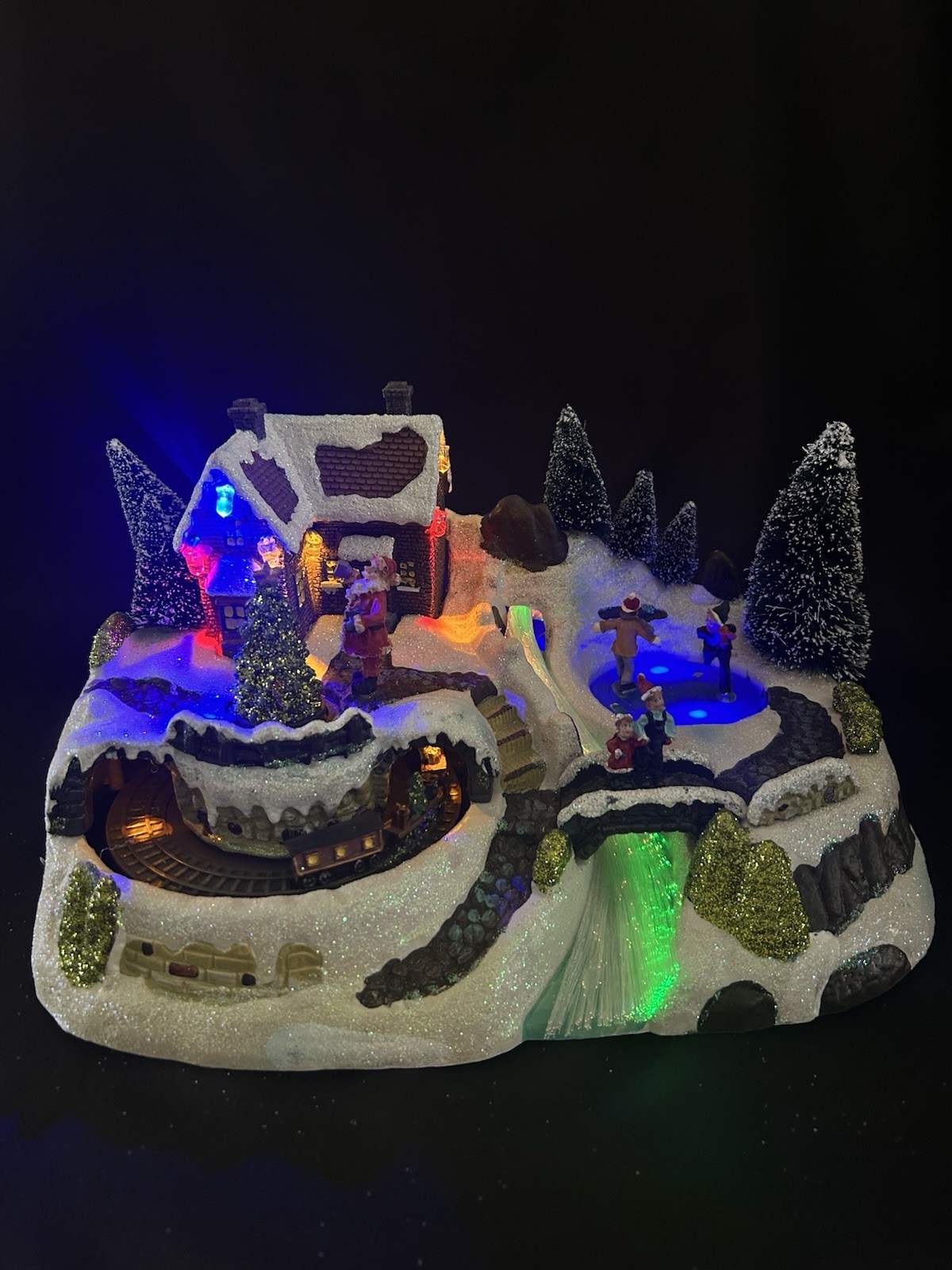 Christmas Fiber Optic 2011 Winter Wonderland Centerpiece Animated