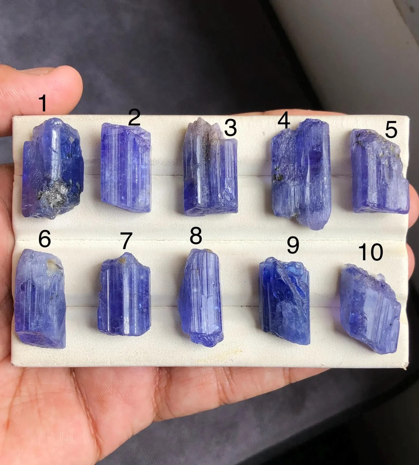 Natural Heated AAA Tanzanite Rough Crystal Blue Violet Raw Stone Tanzania