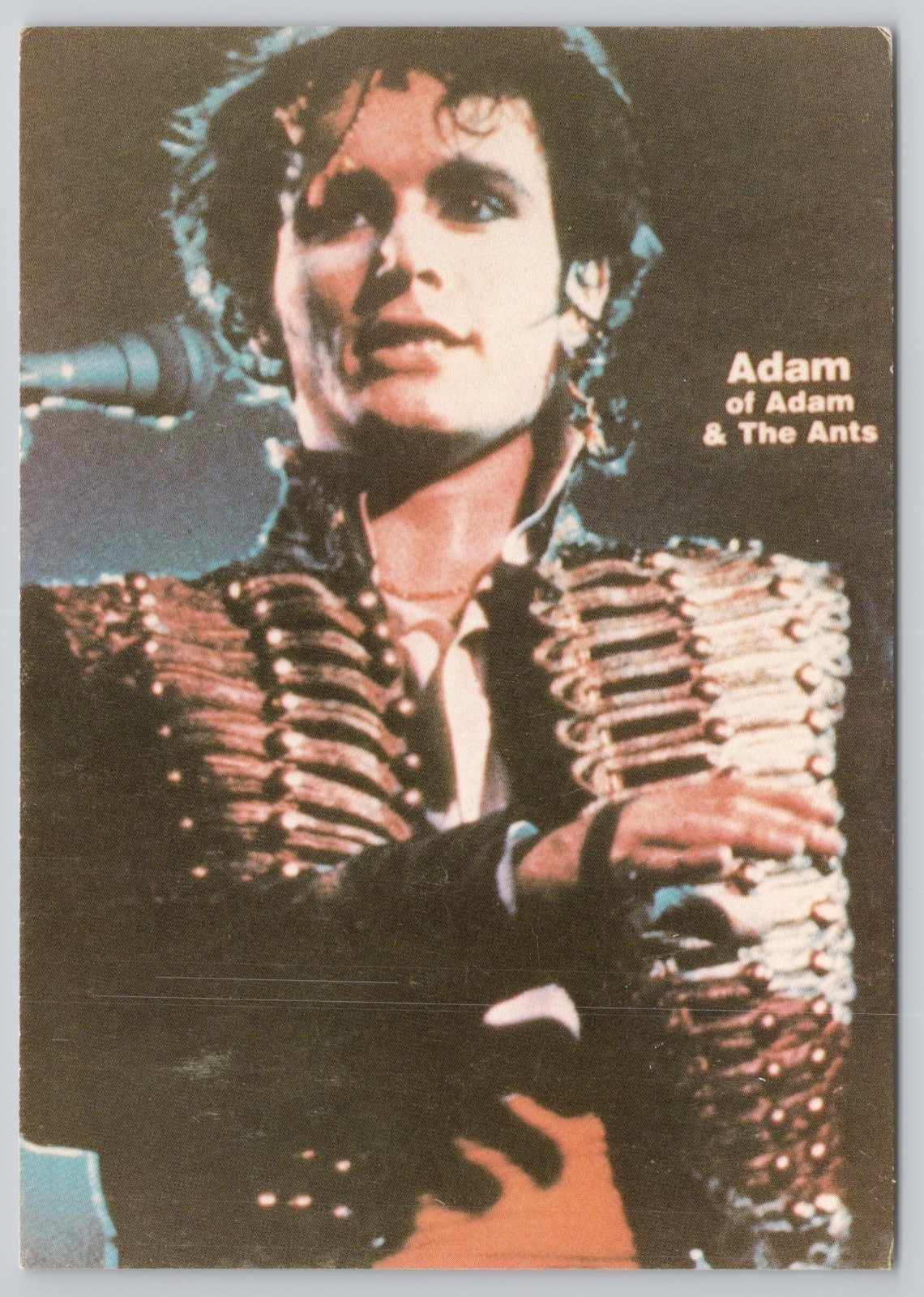 Adam Ant Adam and The Ants New Wave Post-Punk Pop Music Live Stage Postcard
