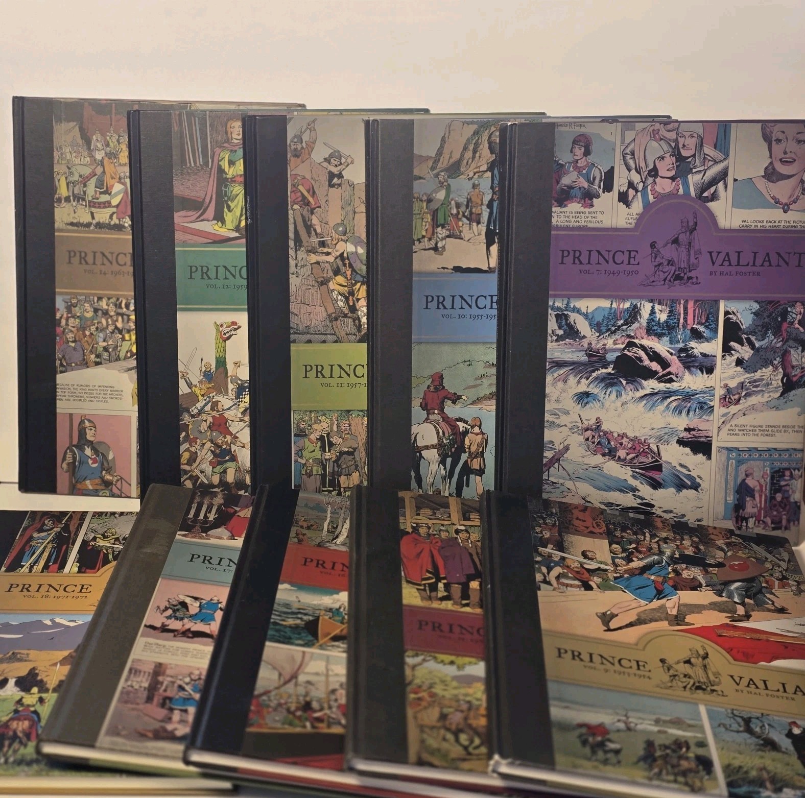 PRINCE VALIANT Volume 7-18  Hardcover Missing 8 & 13 Hal Foster Fantagraphics