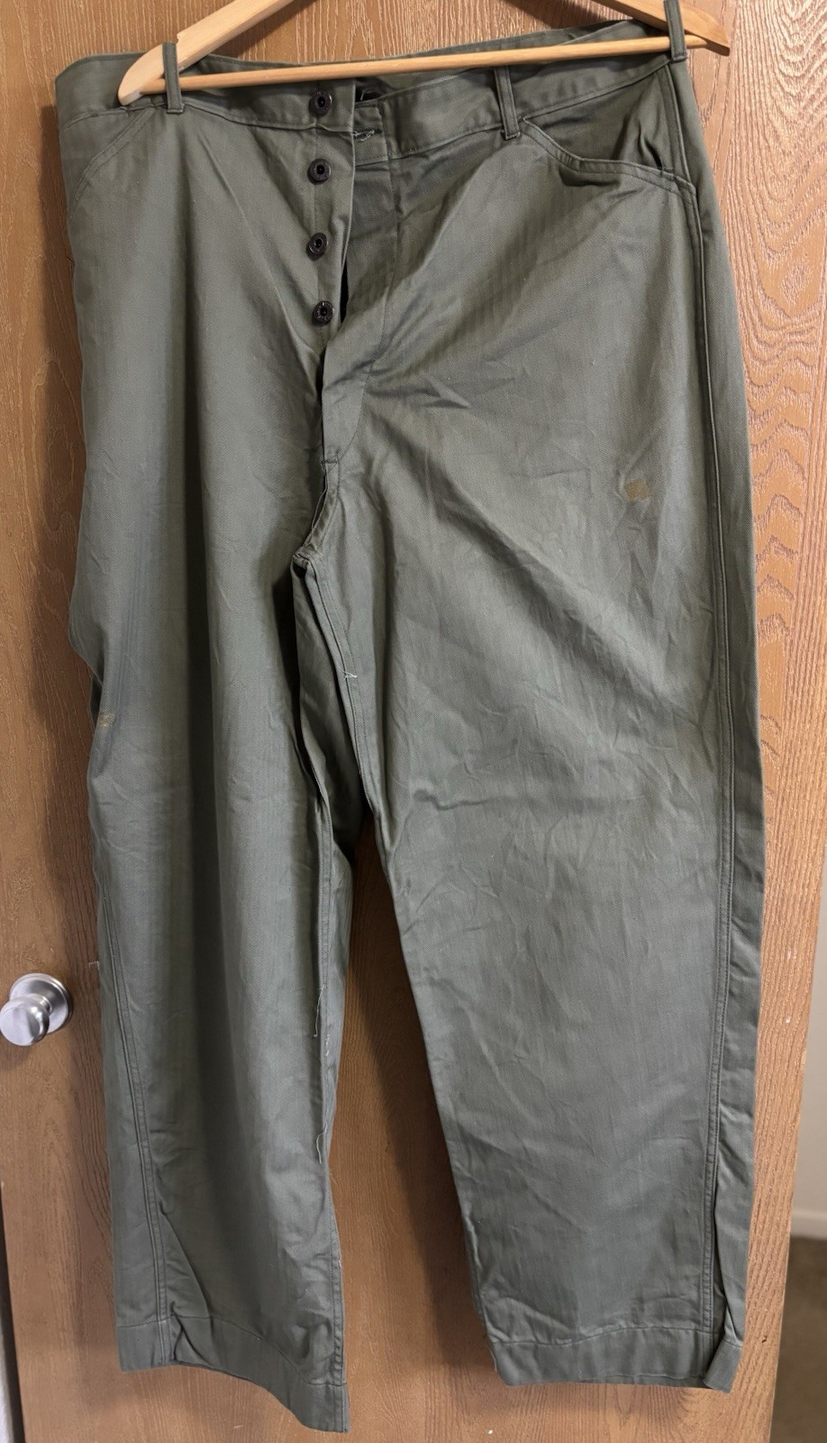 Post WW2 USMC Rare HBT Combat Pants Near Mint Condition 