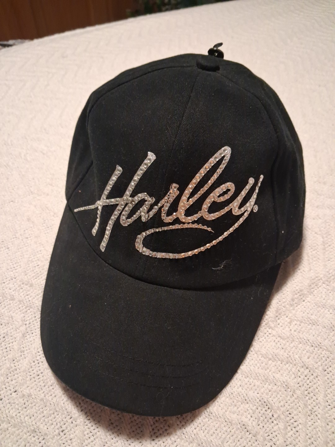 Harley Davidson Women’s Cap Hat Black Rhinestone Logo NWT. Cabo San Lucas Dealer