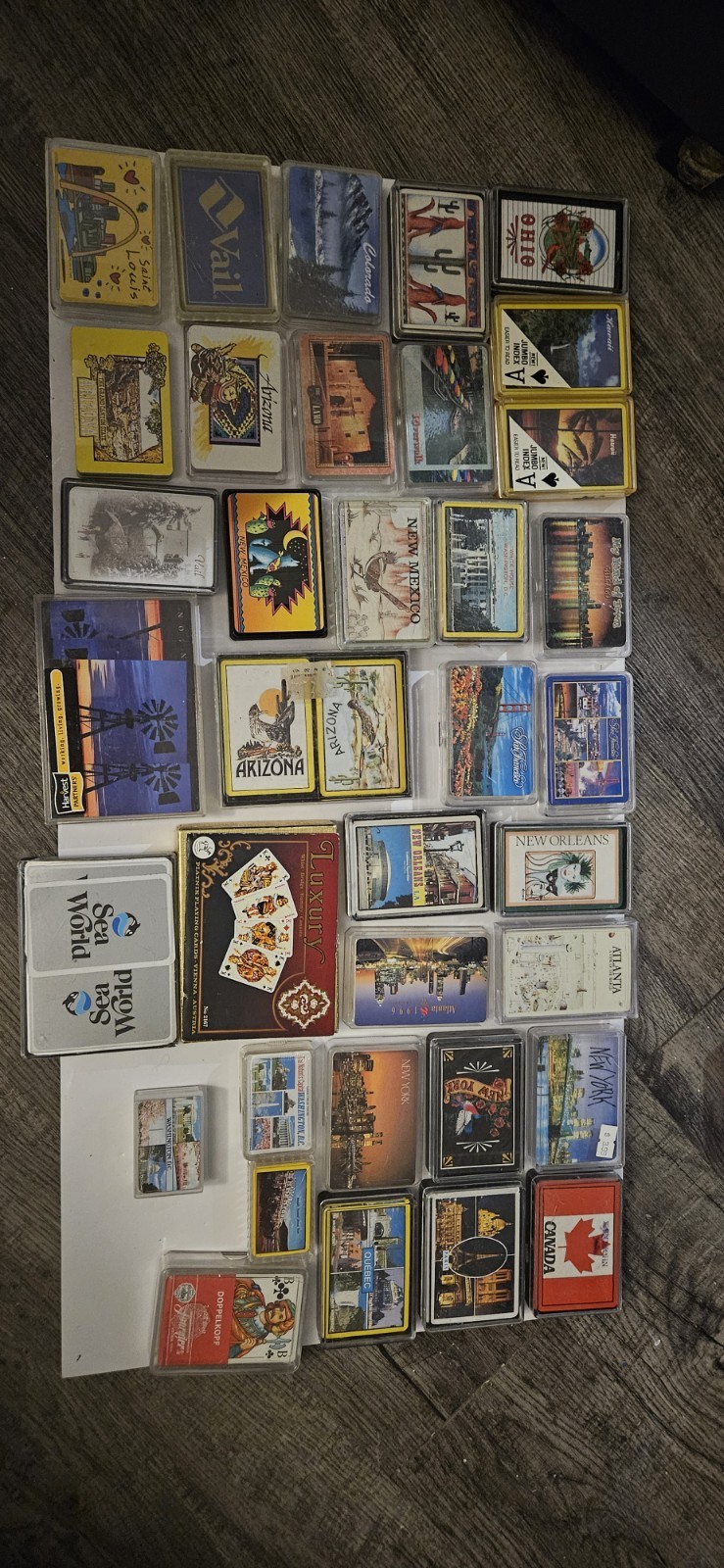 Lot of 40 Vintage Souvenir Playing Cards ALL FACTORY SEALED State & Travel Decks