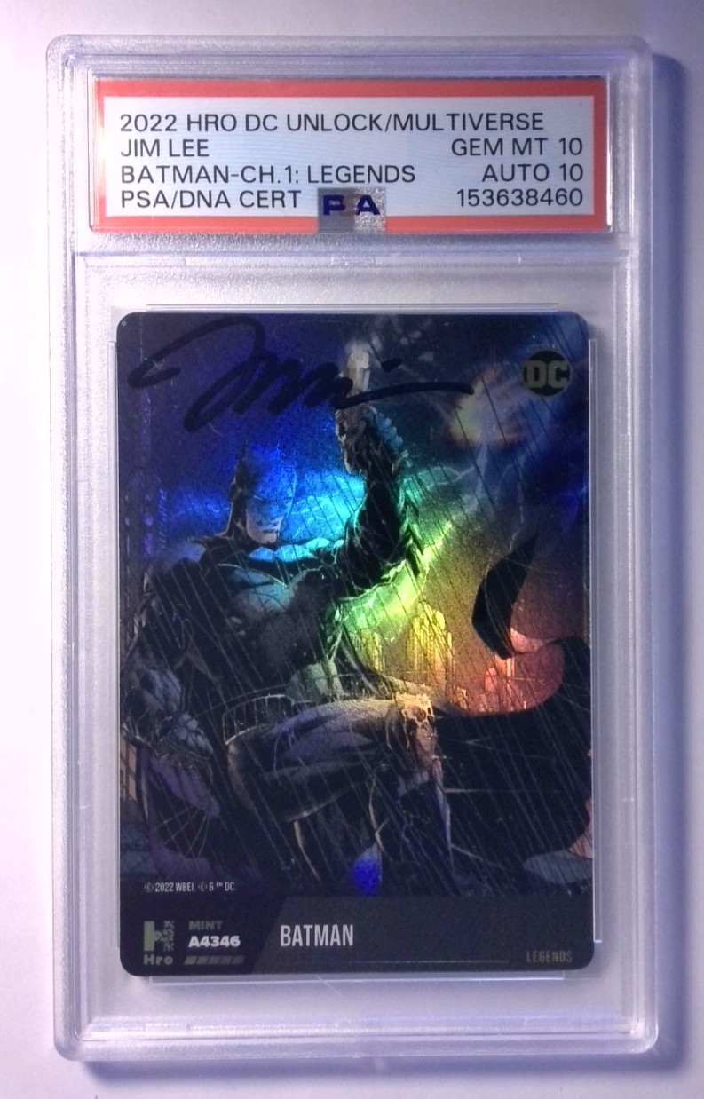 2022 DC Hybrid Batman Jim Lee AUTO PSA 10 Gem Mint Auto 10