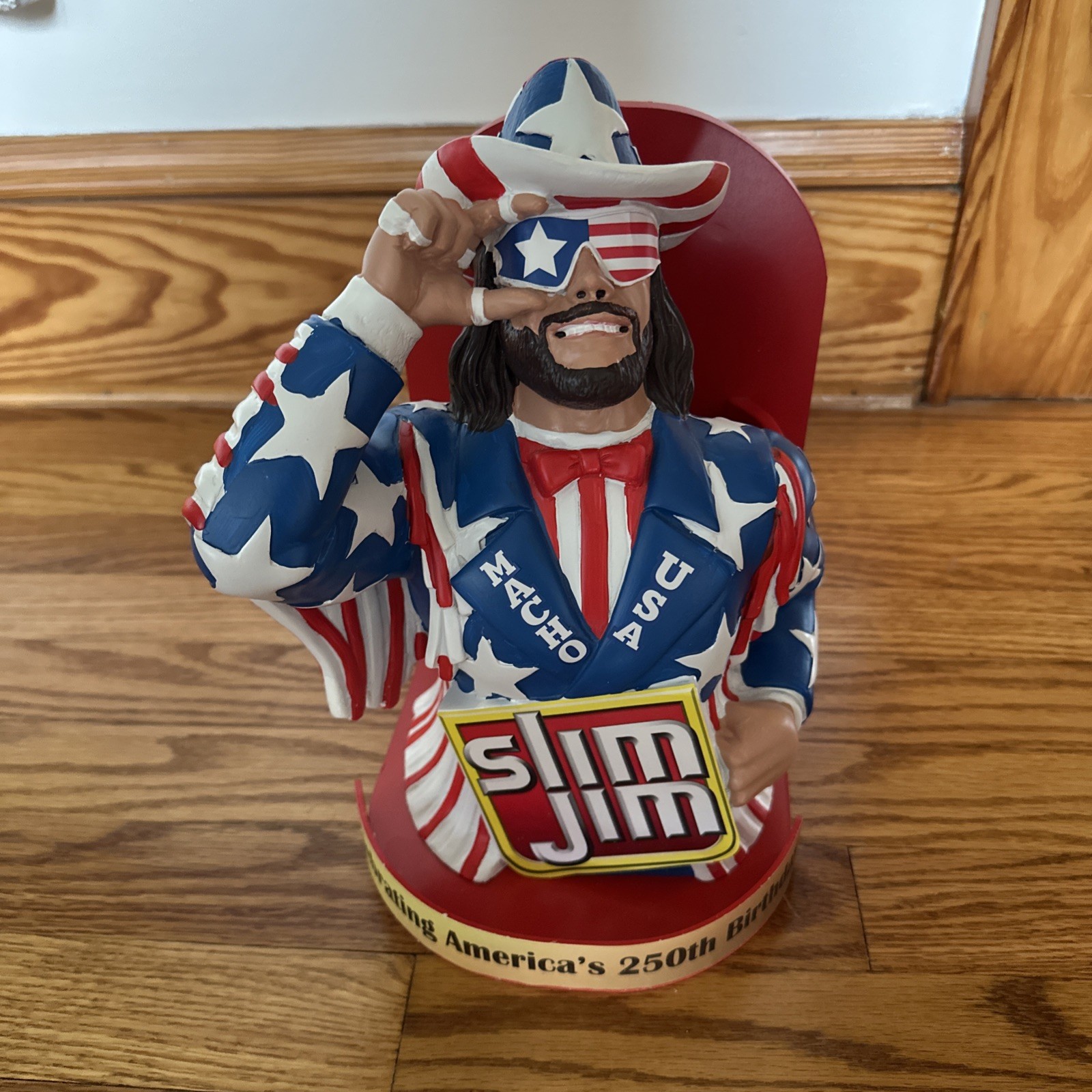RARE Slim Jim Macho Man Randy Savage Display America’s 250th Anniversary 