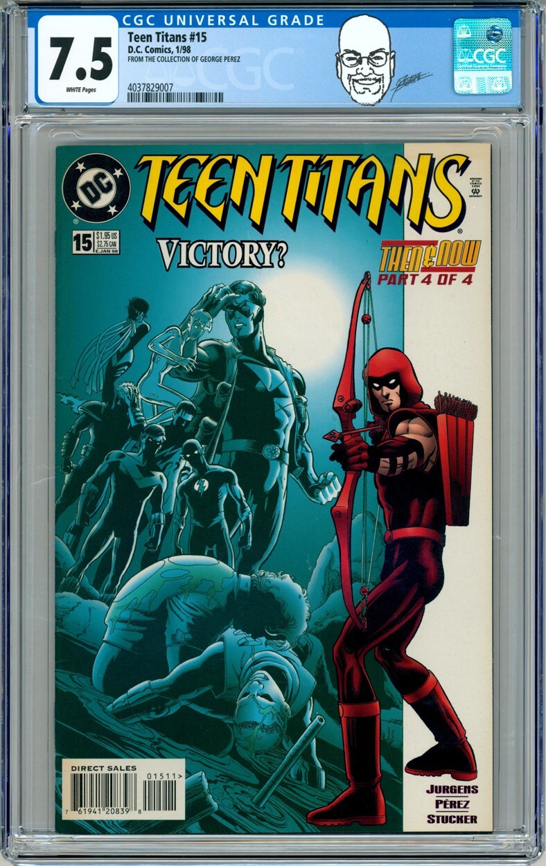 George Perez Pedigree Collection CGC 7.5 Teen Titans #15 ~ Perez\'s Personal Copy