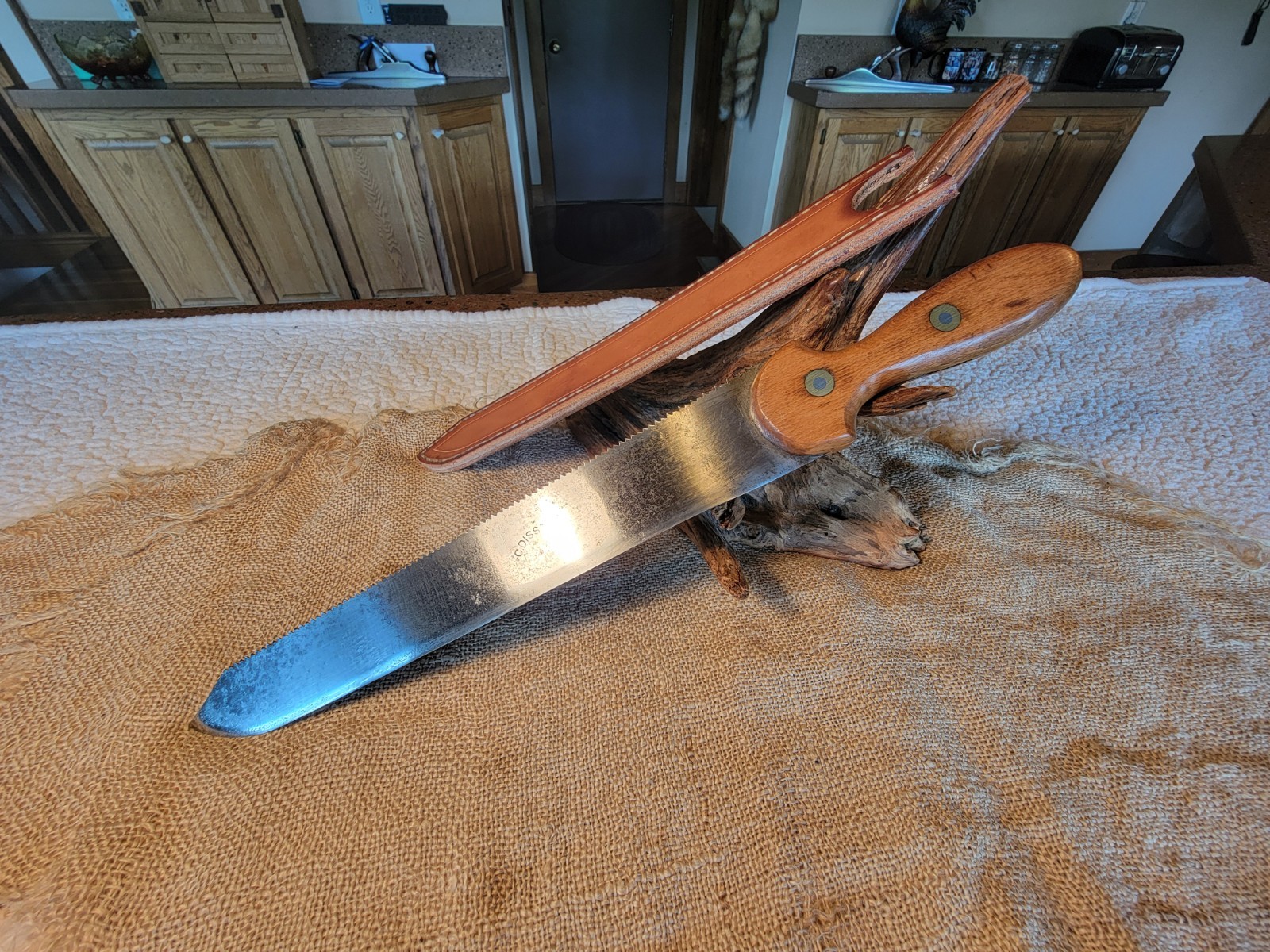 Antique Civil War Era  C Disston Bread Knife Saw