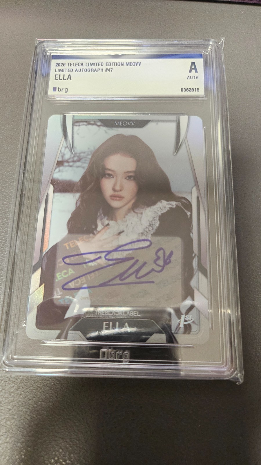 2026 TELECA MEOVV Ella Limited Autograph #47 Purple Signature BRG Authenticated