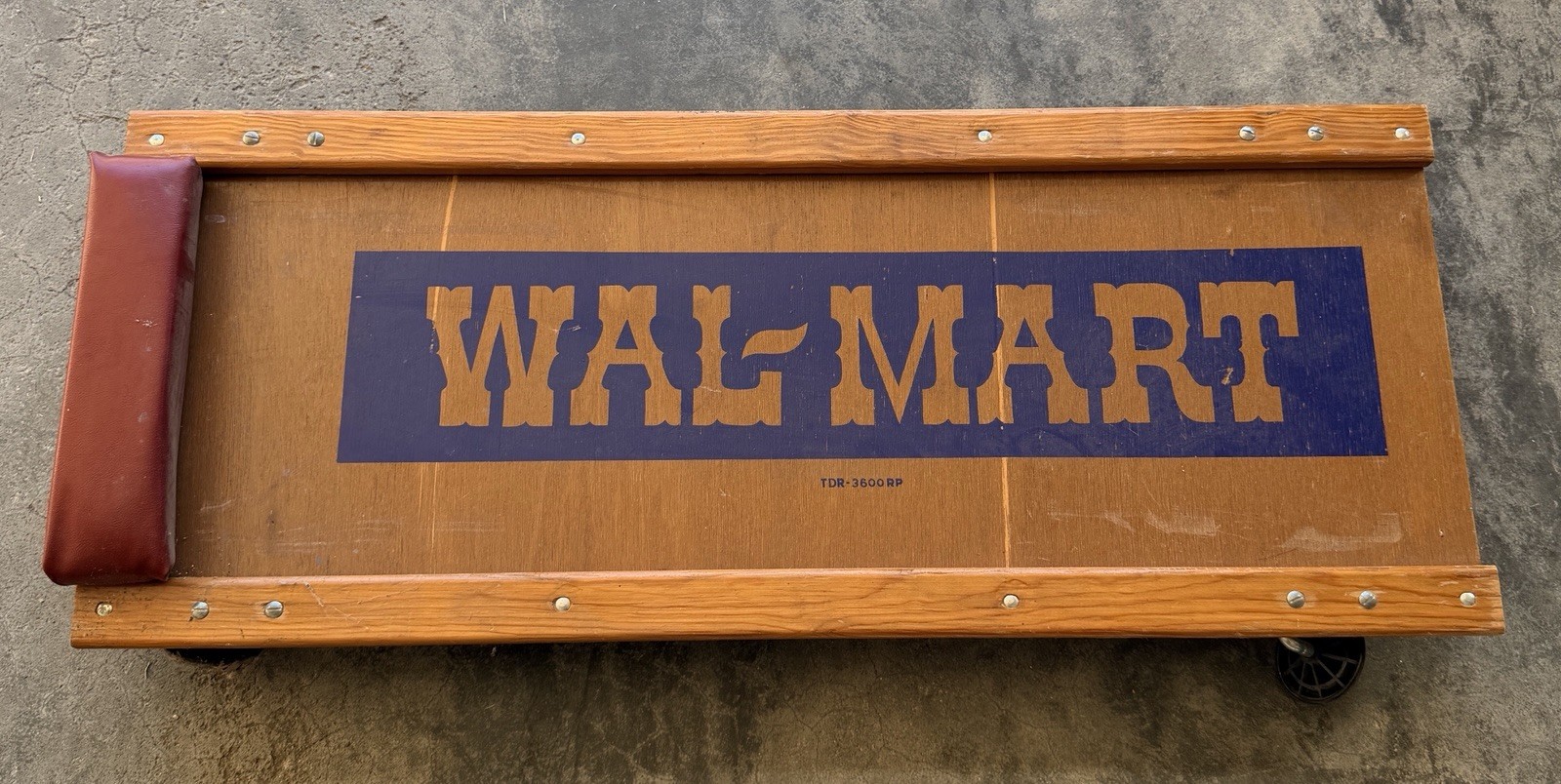 RARE Vintage Walmart Wal-Mart Mechanic Creeper Frontier Logo