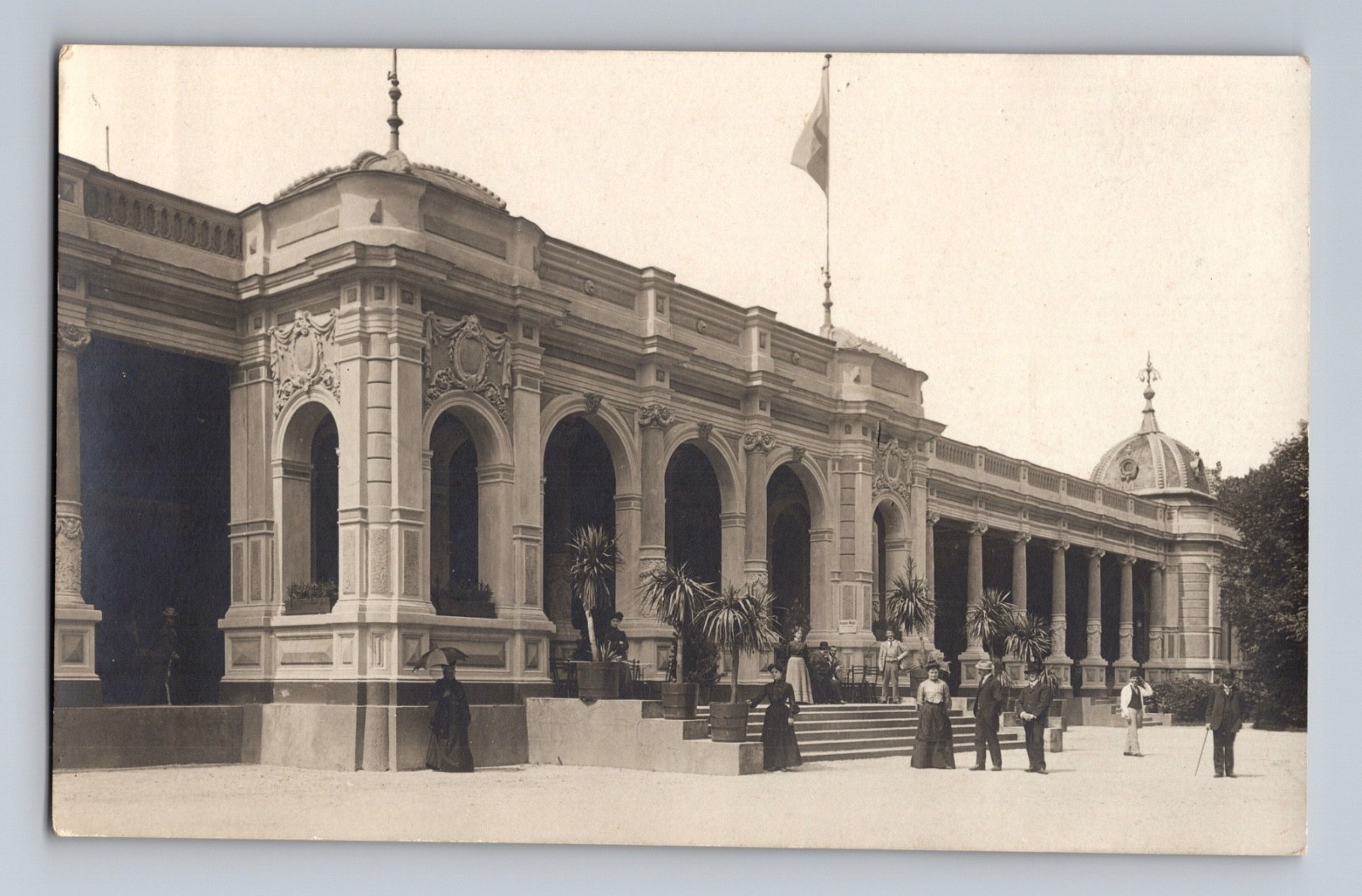 Colonnaden Bad Reichenhall Germany Postcard RPPC Front Facade of Building