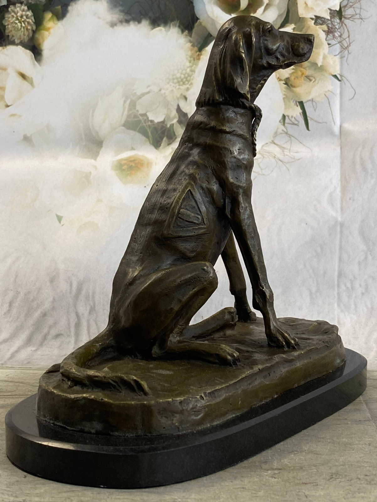 ADORABLE LABRADOR RETRIEVER BUST BRONZE SCULPTURE ART DECO ANIMAL FIGURINE GIFT