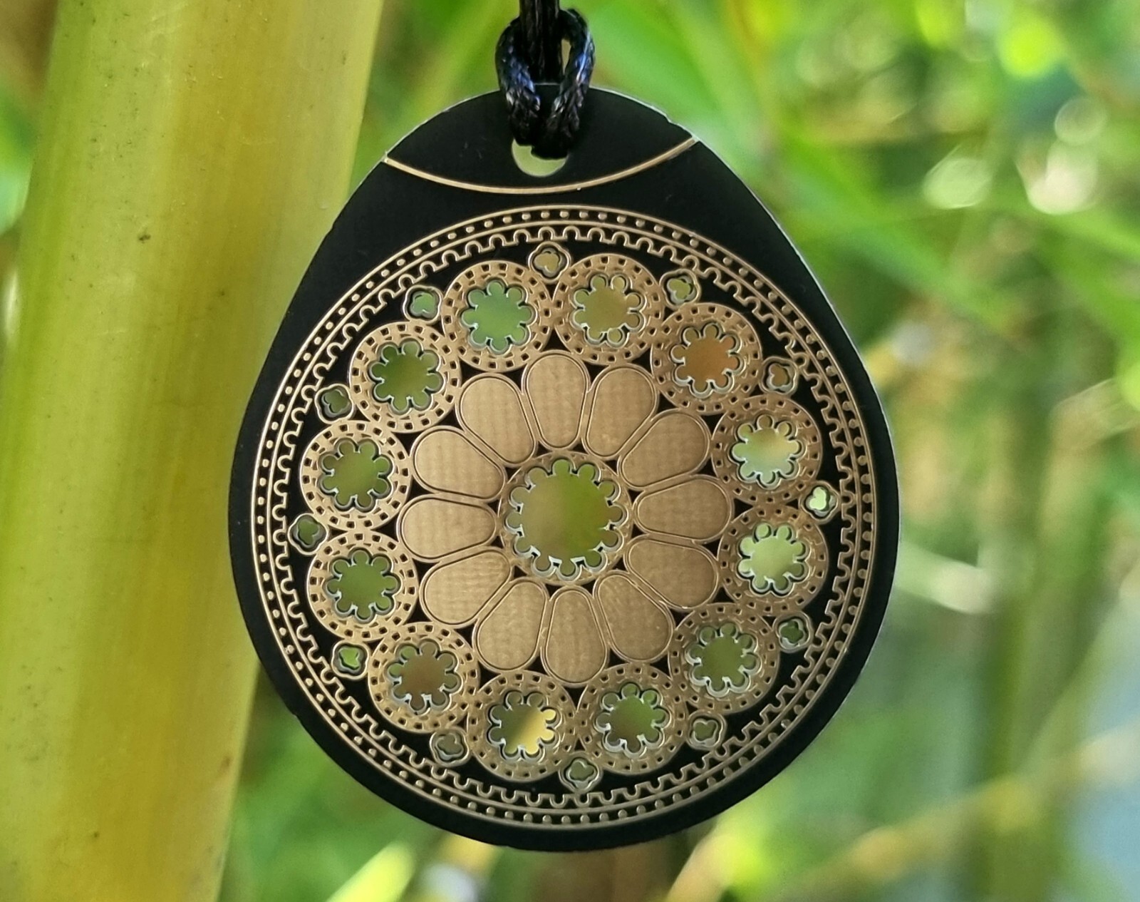 Rosace Cathedral of Chartres Pendant - Passive Transmitter with Resonant Cavities