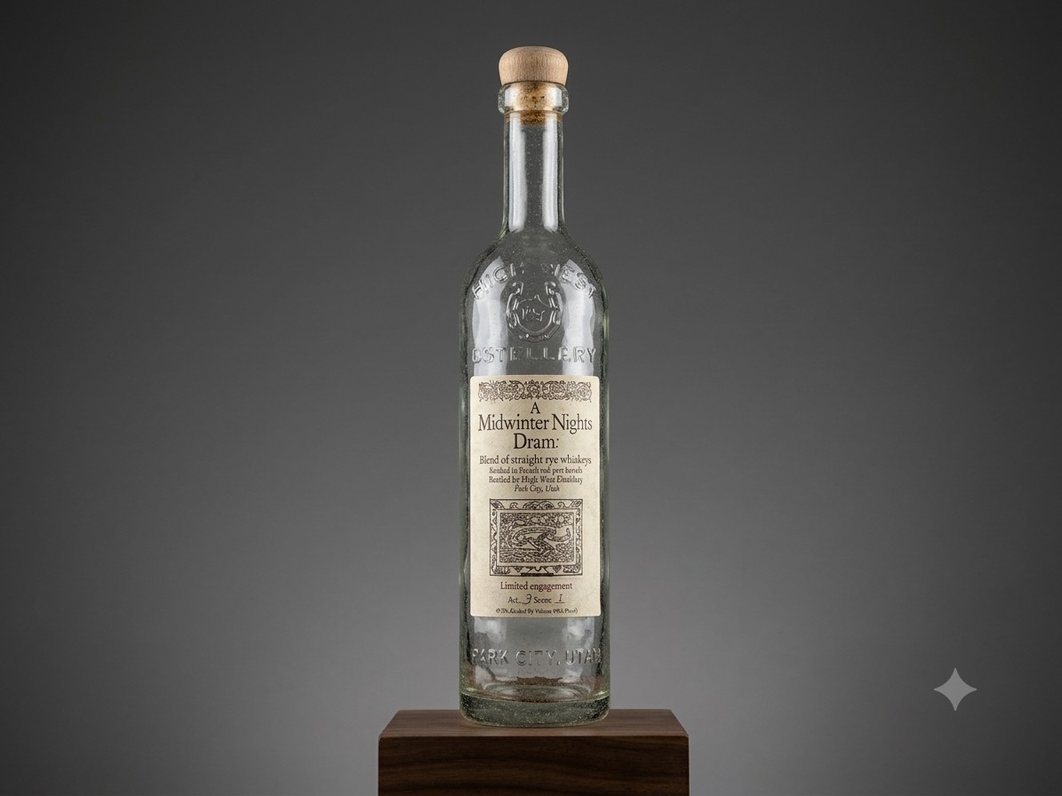 High West A Midwinter Nights Dram Act 9 Scene 1 Empty Bottle ~ Limited Rustic