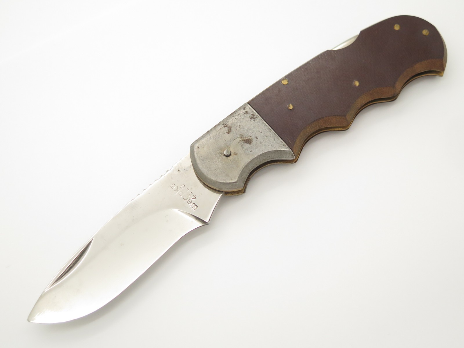 Vtg 70s Wenoka Magnum Imai Seki Japan Folding Hunter Lockback Knife Unfinished#2