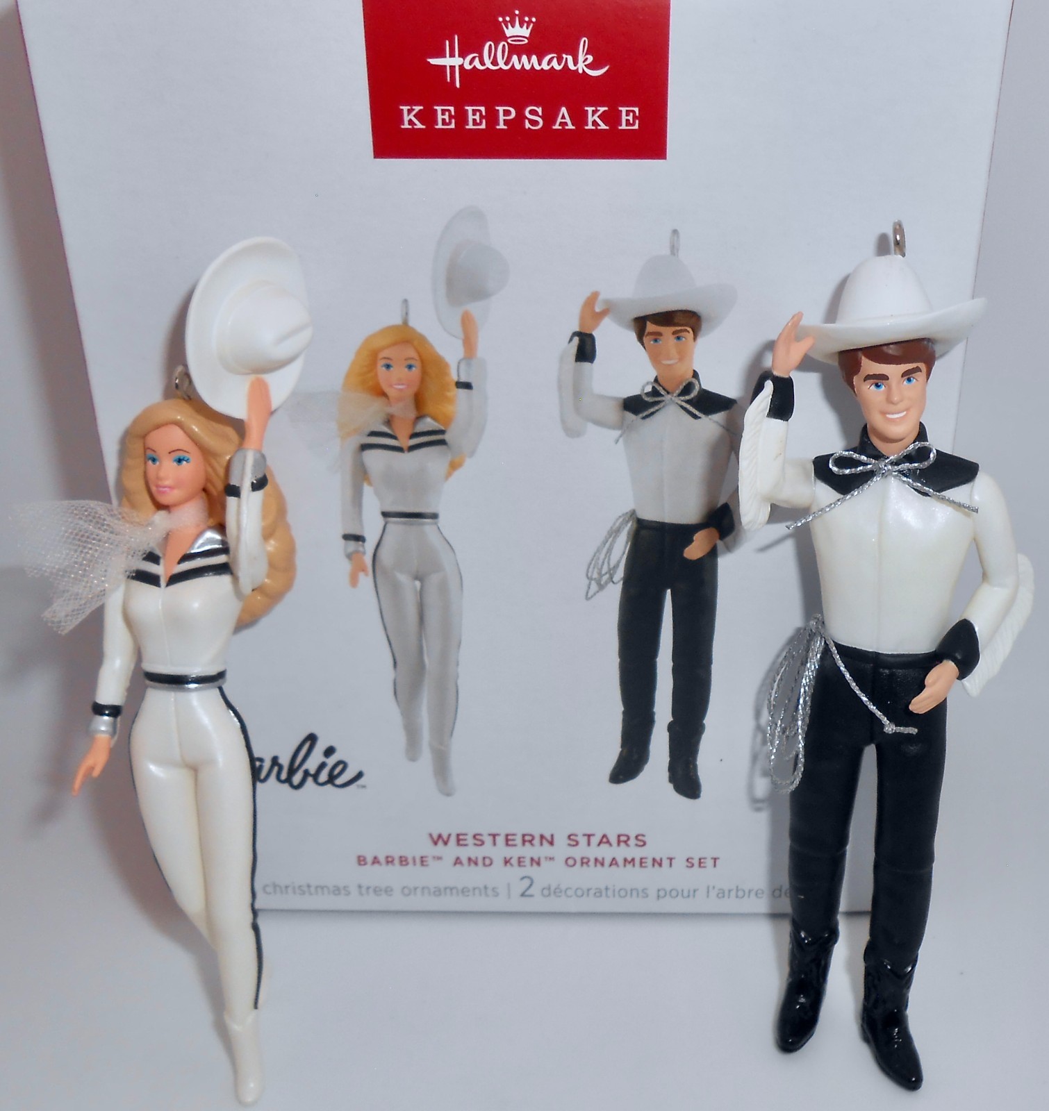 Hallmark Keepsake Christmas Ornament Set 2025 WESTERN STARS Barbie and Ken H59