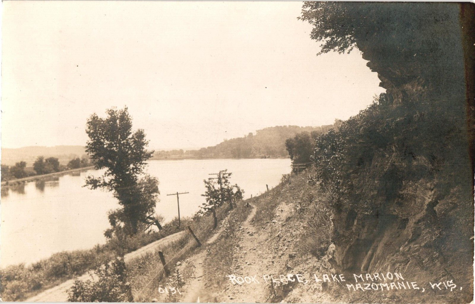 WISCONSIN Mazomanie Rock Place Lake Marion WI c1916 Real Photo Postcard RPPC