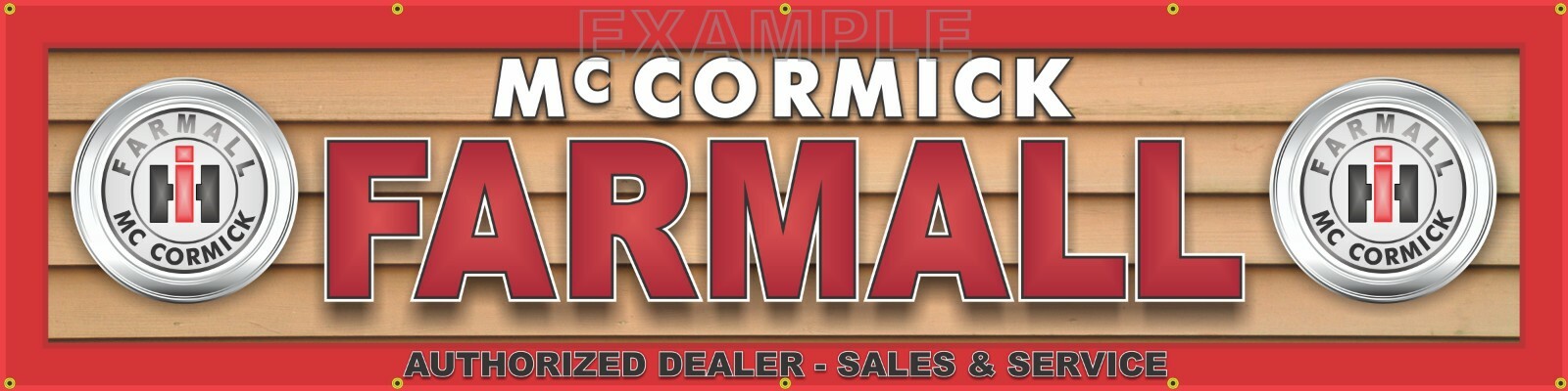 MCCORMICK FARMALL TRACTOR DEALER LETTER SIGN REMAKE BANNER ART MURAL 24\