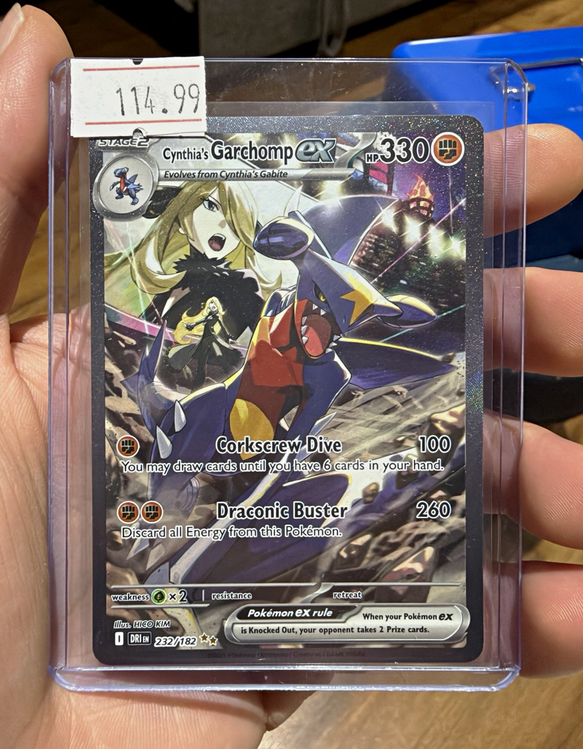 Pokémon TCG Cynthia’s Garchomp ex 232/182 | SV10 Destined Rivals SIR Holo - LP